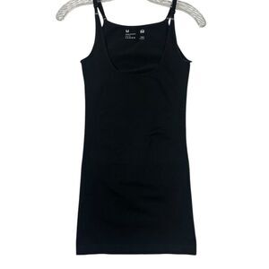 Open Bust Seamless Smoothing Body Shaper Dress Black Adjustable straps Medium
